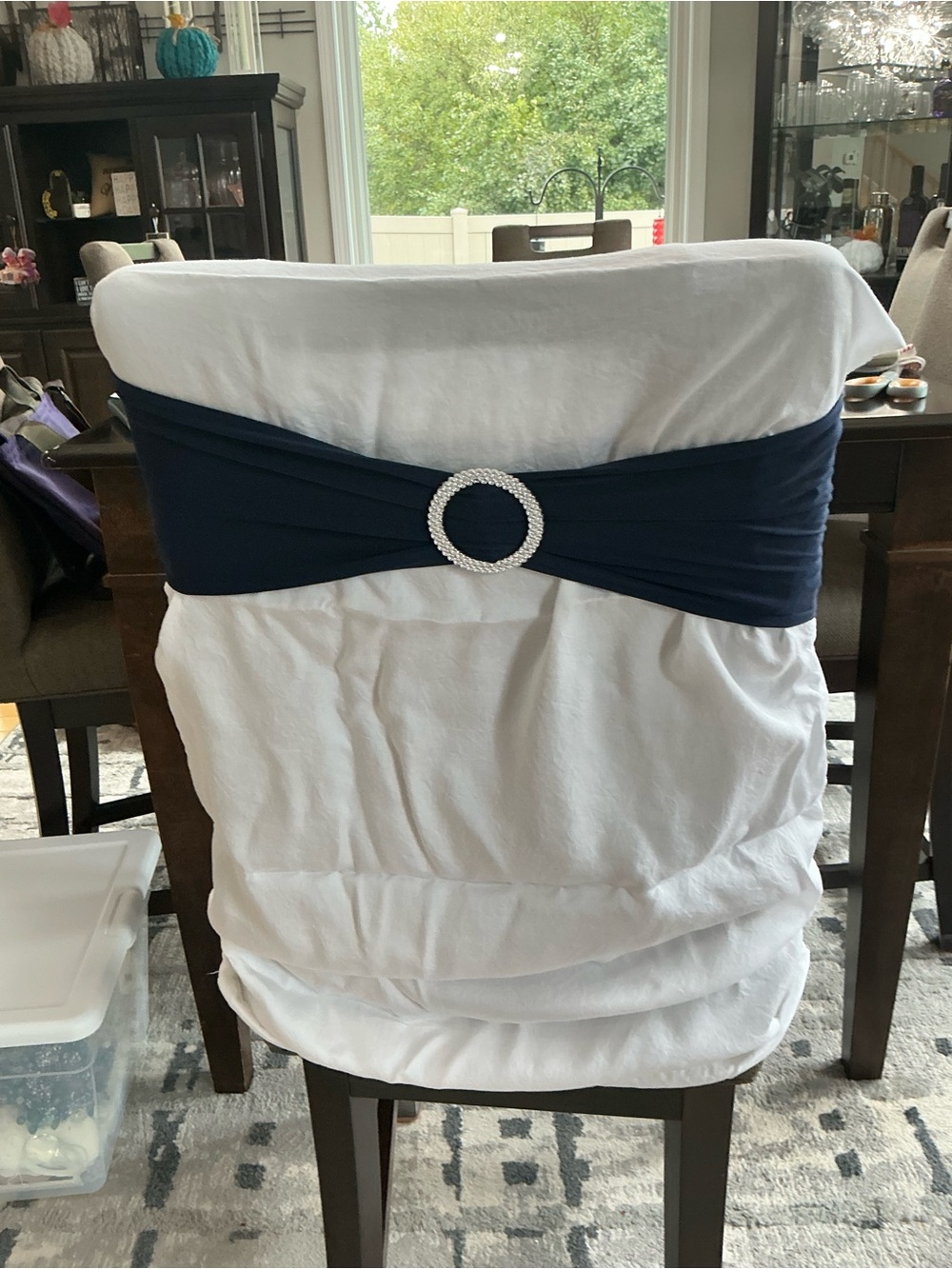 Chair complimenters with Decorative Buckle - Navy - 224 pieces